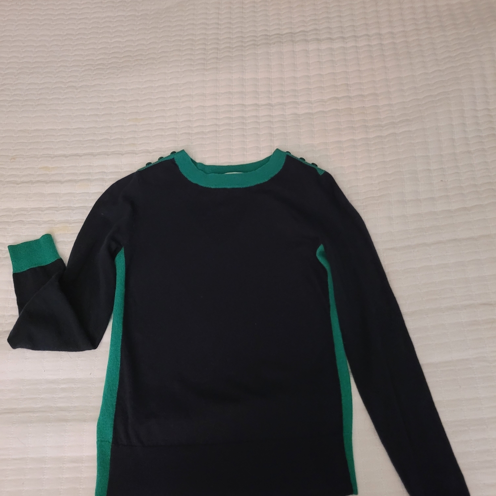 Banana Republic Womens  Dark Blue  and Green Sweater